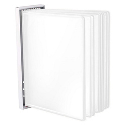 SYSTEM PREZENTACYJNY NAŚCIENNY Z 10 PANELAMI A4 LEVIATAN BIAŁY