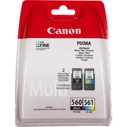 CANON ORYGINALNY INK / TUSZ PG560/CL561 MULTIPACK, BLACK/COLOR, 3713C006, CANON 2-PACK PIXMA TS5350