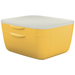 POJEMNIK Z SZUFLADAMI 251X275X143MM LEITZ COSY 53570019 CIEPŁY ŻÓŁTY 2 SZUFLADY