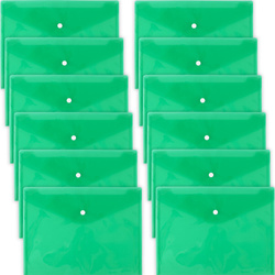 TECZKA KOPERTOWA NA ZATRZASK A4 D.RECT 5530 TRANSPARENTNA ZIELONA PP