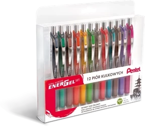 DŁUGOPIS KULKOWY PENTEL ENERGEL BL77-ST12PL MIX*12 12SZT