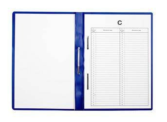 Skoroszyt plastikowy z perforacją A4 BIUR-FOL ST-23-09 granatowy PVC 10szt