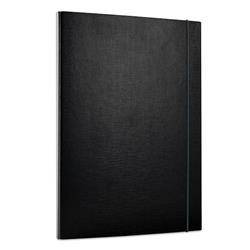 TECZKA Z GUMKĄ A4 OFFICE PRODUCTS CZARNA TEKTURA POWLEKANA PP 15MM