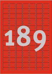 ETYKIETY SAMOPRZYLEPNE 25.4X10MM DO ORGANIZOWANIA I ARCHIWIZOWANIA AVERY ZWECKFORM USUWALNE L6036-20 CZERWONE 20ARK*189SZT