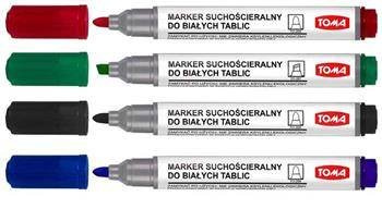 Marker suchościeralny TOMA 266 TO-266/4 mix*4 okrągła końcówka 4szt