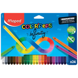 KREDKI Z GRAFITU MAPED INFINITY 24 SZT KARTONOWE ETUI