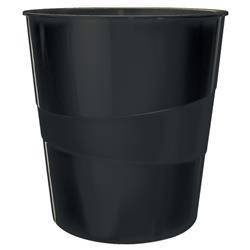 Kosz na śmieci 15l LEITZ WOW 52781095 czarny metaliczny