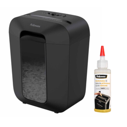 NISZCZARKA A4 FELLOWES LX45 4400501 CZARNA 8KRT ŚCINKI 4X37MM 17 LITRÓW + OLEJ 120ML GRATIS