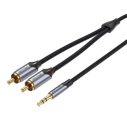 KABEL AUDIO 2XRCA DO 3.5MM VENTION BCNBH 2M (SZARY)