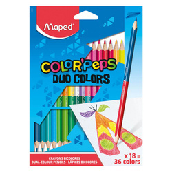 KREDKI MAPED COLORPEPS DUO DWUSTRONNE 18 SZT = 36 KOLORÓW