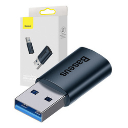 Adapter USB-A do USB-C Baseus Ingenuity OTG (niebieski)