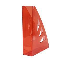 POJEMNIK NA CZASOPISMA A4/70MM OFFICE PRODUCTS TRANSPARENTNY CZERWONY PLASTIKOWY AŻUROWY