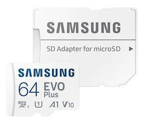 SAMSUNG KARTA PAMIĘCI MICROSD MB-MC64SA EU EVO PLUS 64GB + ADAPTER