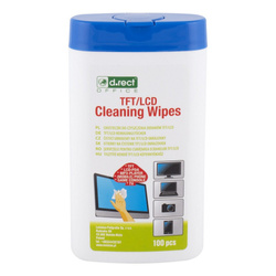 ŚCIERECZKI CZYSZCZĄCE DO EKRANÓW TFT/LCD D.RECT 100 SZT