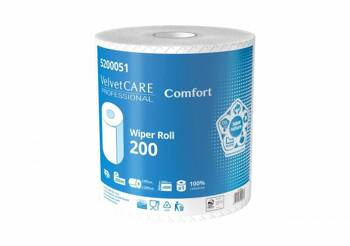 CZYŚCIWO PRZEMYSŁOWE DWUWARSTWOWE CELULOZOWE VELVET CARE 200 5200051 BIAŁY 200M 1 SZT.