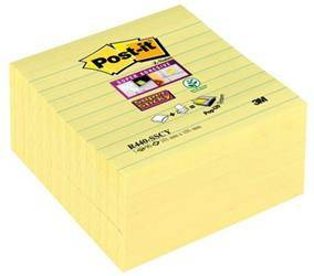 KARTECZKI SAMOPRZYLEPNE 101X101MM 3M POST-IT® SUPER STICKY Z-NOTES XL R440-SSCY ŻÓŁTE W LINIE 5X90 KART