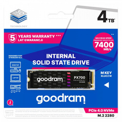GOODRAM DYSK SSD PX700 4TB M.2 PCIE 2280 4X4 7400/6500MB/S