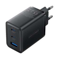 ŁADOWARKA SIECIOWA, VENTION, FERB0-EU, 2XUSB-C, USB- A, 65W/65W/30W, GAN (CZARNA)