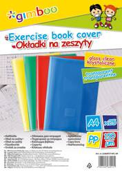 OKŁADKA NA ZESZYTY A4 GIMBOO PRZEZROCZYSTA MIX KOLORÓW
