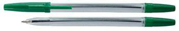 DŁUGOPIS OFFICE PRODUCTS ZIELONY 1.0MM PRZEZROCZYSTA