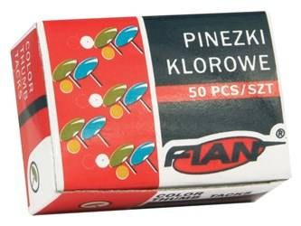PINEZKI KOLOROWE PUDEŁKO FIAN DP-50C 50SZT