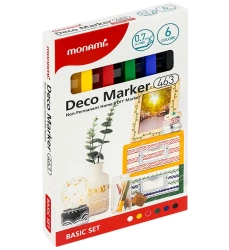 MARKERY AKRYLOWE MONAMI DECO MARKER 463 XF 160-2512 MIX*6 0.7MM 6SZT