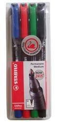 Foliopis STABILO OHPen 843/4 mix*4 M - 1.0 4szt