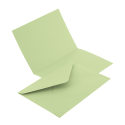 KOPERTA C6 NK EMERSON ZIELEŃ SZAŁWIOWA 114X162/105X148 KOPERTA:130G, KARTECZKA:210G 50 SZT.