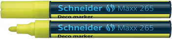 MARKER KREDOWY SCHNEIDER MAXX 265 DECO ŻÓŁTY OKRĄGŁA 2-3MM ZAWIESZKA 1SZT