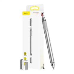 RYSIK DŁUGOPIS 2W1 BASEUS GOLDEN CUDGEL STYLUS (SREBRNY)