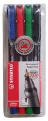 Foliopis STABILO OHPen 841/4 mix*4 S - 0.4 4szt