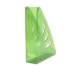 POJEMNIK NA CZASOPISMA A4/70MM OFFICE PRODUCTS TRANSPARENTNY ZIELONY PLASTIKOWY AŻUROWY
