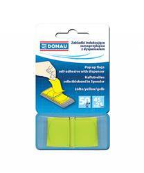 ZAKŁADKI INDEKSUJĄCE FOLIOWE 25X45MM DONAU ŻÓŁTE 50 SZT