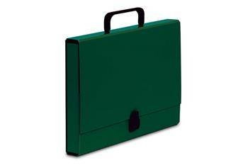 Teczka z rączką A4 VAUPE CLASSIC 304/06 zielona tektura powlekana PP 2mm 40mm