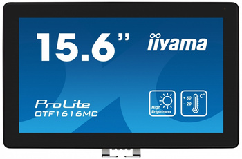 IIYAMA MONITOR 16 CALI OTF1616MC-B1, VA,POJ.10PKT.1100CD,IP65, OUTDOOR, VGA,HDMI,DP,RJ45