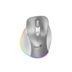 Genius Ergo 9000S Pro Mysz bezprzewodowa, srebrna, 2400DPI