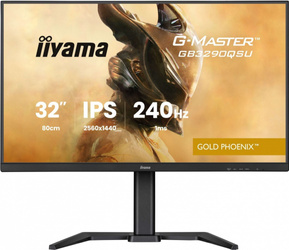 IIYAMA MONITOR 32 CALE GB3290QSU-B1 1MS,IPS,240HZ,2XHDMI,DP,400CD,1000:1,   USB HUBX4, 2X2W, HAS,