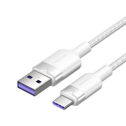 KABEL USB 2.0 A DO USB-C 6A VENTION CTOWH 2M (BIAŁY)
