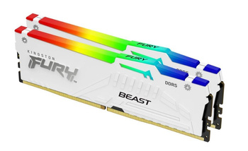 KINGSTON PAMIĘĆ DDR5 FURY BEAST RGB 32GB(2*16GB)/5600 CL40 BIAŁA