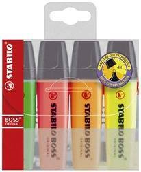 Zakreślacz STABILO BOSS 70/4 mix*4 2-5mm 4szt.
