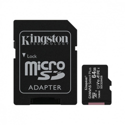 KINGSTON KARTA PAMIĘCI MICROSD 64GB CANVAS SELECT PLUS 100MB/S ADAPTER
