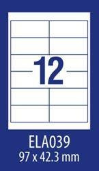 ETYKIETY SAMOPRZYLEPNE 97X42.3MM UNIWERSALNE AVERY ZWECKFORM ECONOMY ELA039 BIAŁE 100ARK*12SZT