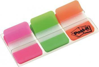ZAKŁADKI INDEKSUJĄCE FOLIOWE 38X25MM 3M POST-IT® DO ARCHIWIZACJI 686-PGOEU MIX*3 3*22SZT