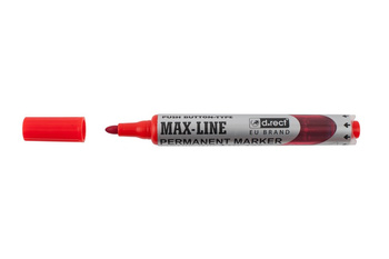 MARKER PERMANENTNY D.RECT MAX-LINE ML100 CZERWONY OKRĄGŁA