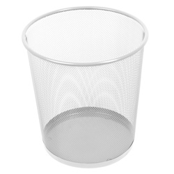 KOSZ NA ŚMIECI 12L LEVIATAN PERŁOWY METALOWA SIATKA OKRĄGŁY