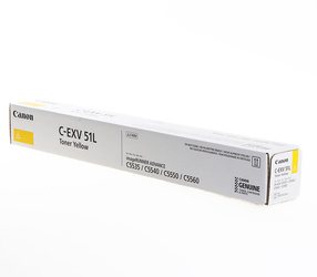 TONER ORYGINALNY CANON C-EXV51L Y 0487C002 ŻÓŁTY 26000 STRON