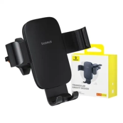 UCHWYT GRAWITACYJNY BASEUS METAL AGE 3 NA KRATKĘ WENTYLACYJNĄ (CZARNY)