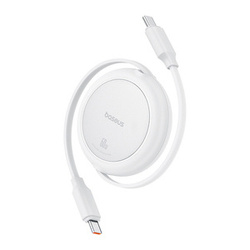 Kabel USB Baseus Free2Pull Mini USB-C do USB-C, 60W, 1, (biały)