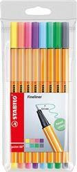 Cienkopis STABILO POINT 88/8-01 mix*8 0.4 8szt