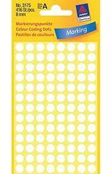 ETYKIETY SAMOPRZYLEPNE 8MM KÓŁKA DO ZAZNACZANIA AVERY ZWECKFORM 3175 BIAŁE 416 SZT